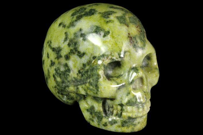 Polished Yellow Turquoise Jasper Skull #116847